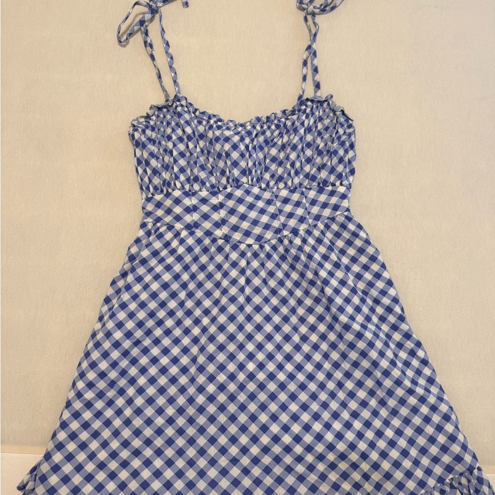 Blue Checkered Dress